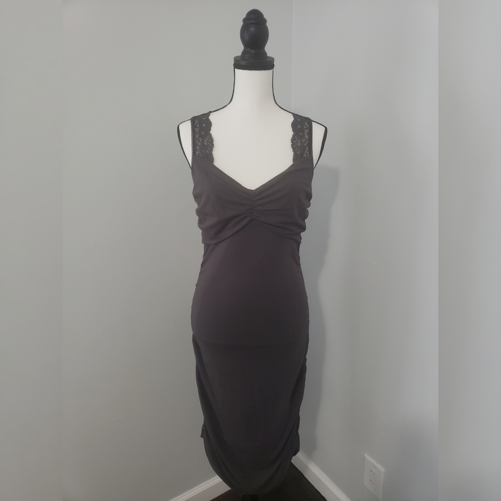 Express Lace Strap Midi Dress